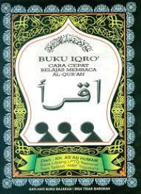 Buku Iqro' : cara cepat belajar membaca Al-Qur'an
